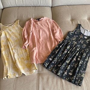 Dress + sweater bundle girls medium